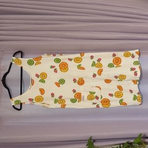 Fresh Produce strawberry orange cotton kawaii dress